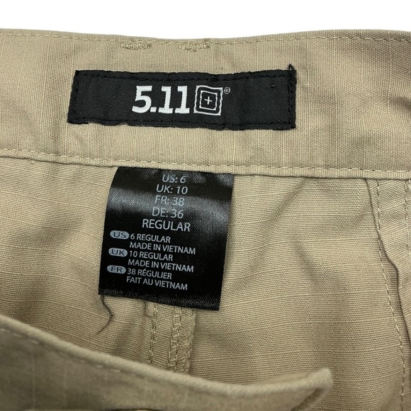 5.11 Tactical Women's Tactical Pro Pants Regular Fit Size 6 Khaki Cargo - Picture 8 of 12